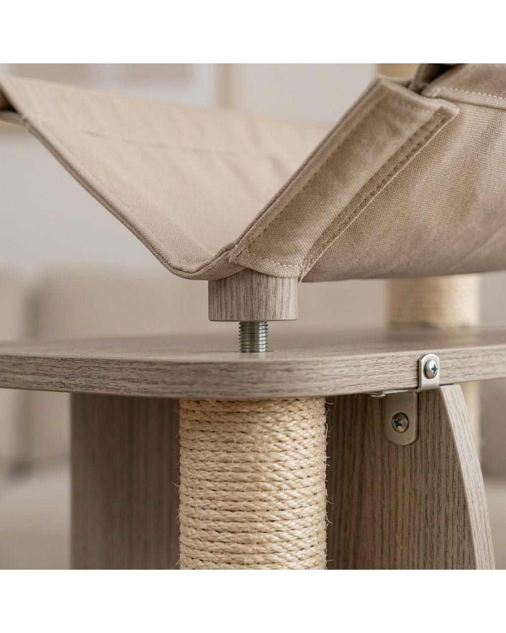 Pexma Curved Hammock Cat Tree Ash Beige 120 cm - Detail view