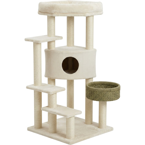 Pexma Tri-Level Corner Condo Cat Tower Olive Cream 145 cm - Product view